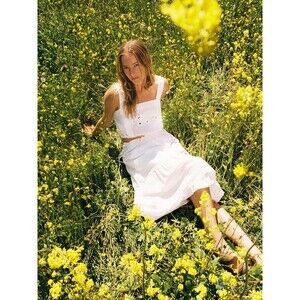 Lisa Says Gah womens White Garden Heidi Cotton Embroidered Crop Top size 2X XXL